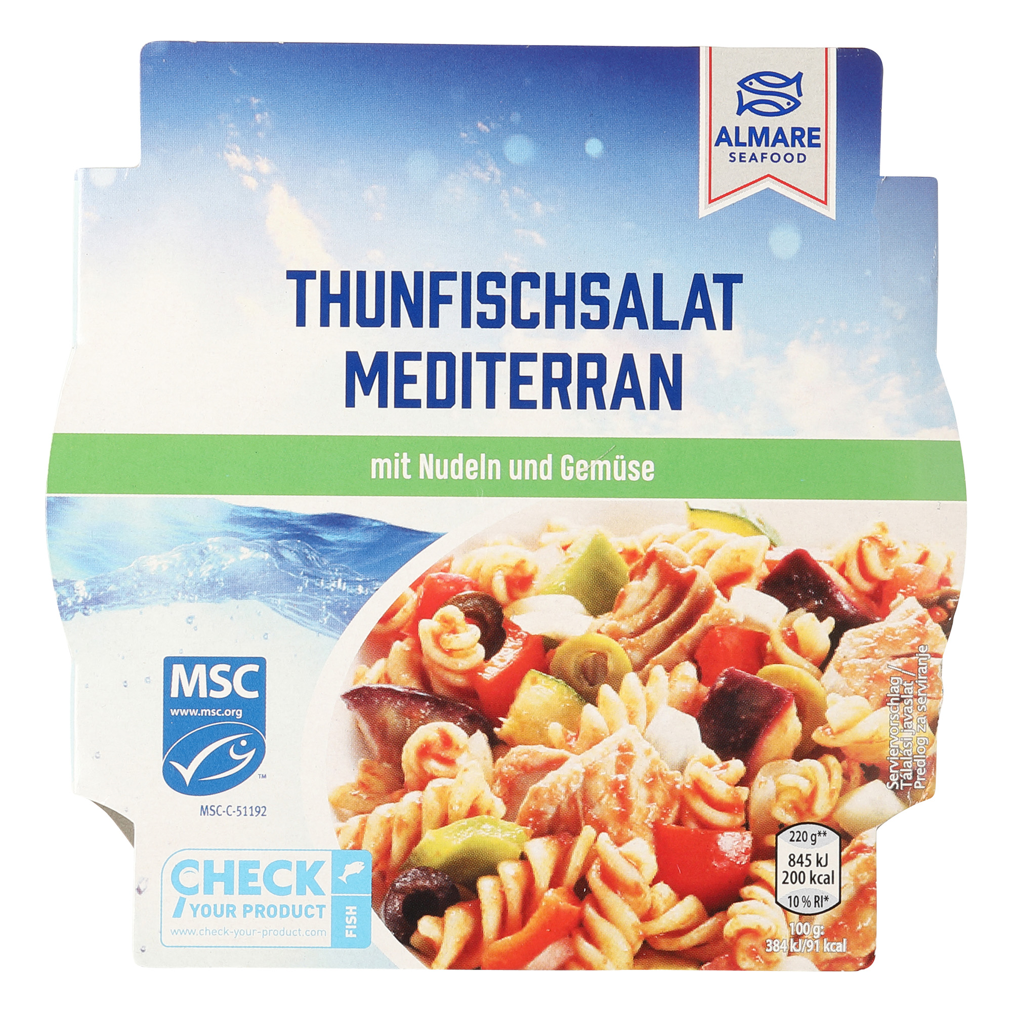 ALMARE SEAFOOD MSC Thunfischsalat Mediterran ALDI Now