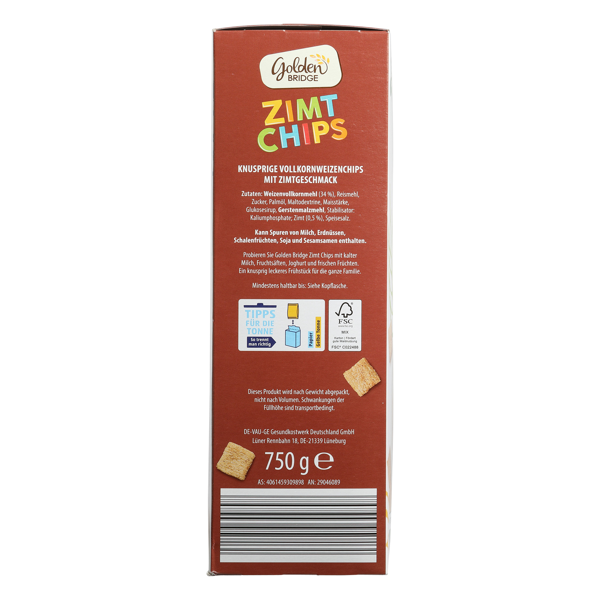GOLDEN BRIDGE Zimt Chips | ALDI-now