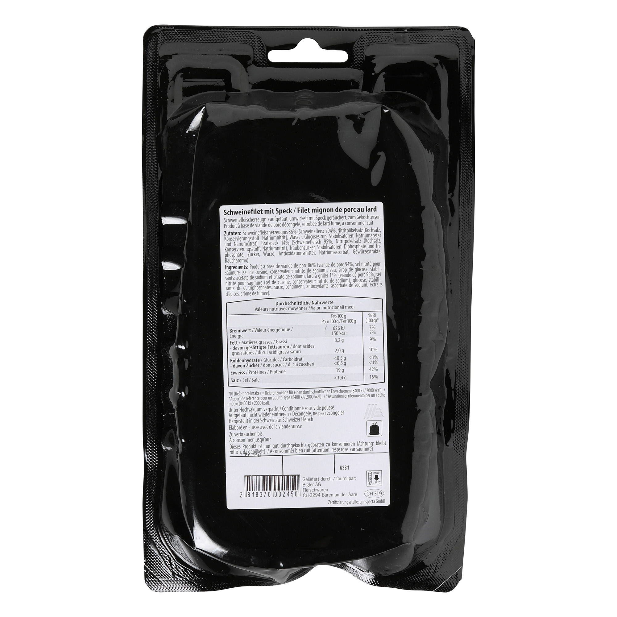 BBQ Brochette de filet de porc avec du lard ALDInow