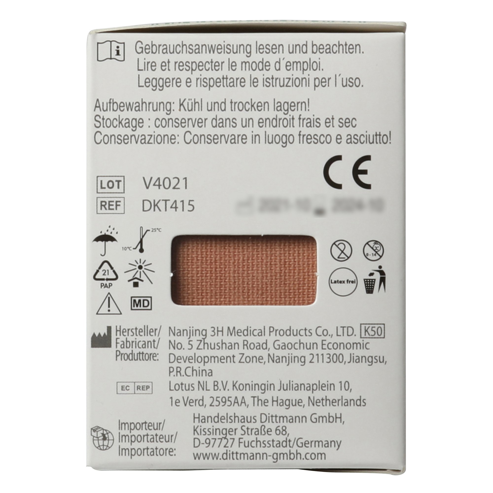 Derma Plast Active Nastro Kinesiologico Beige – 5 Cm X 5 M, Traspirante, Senza Lattice