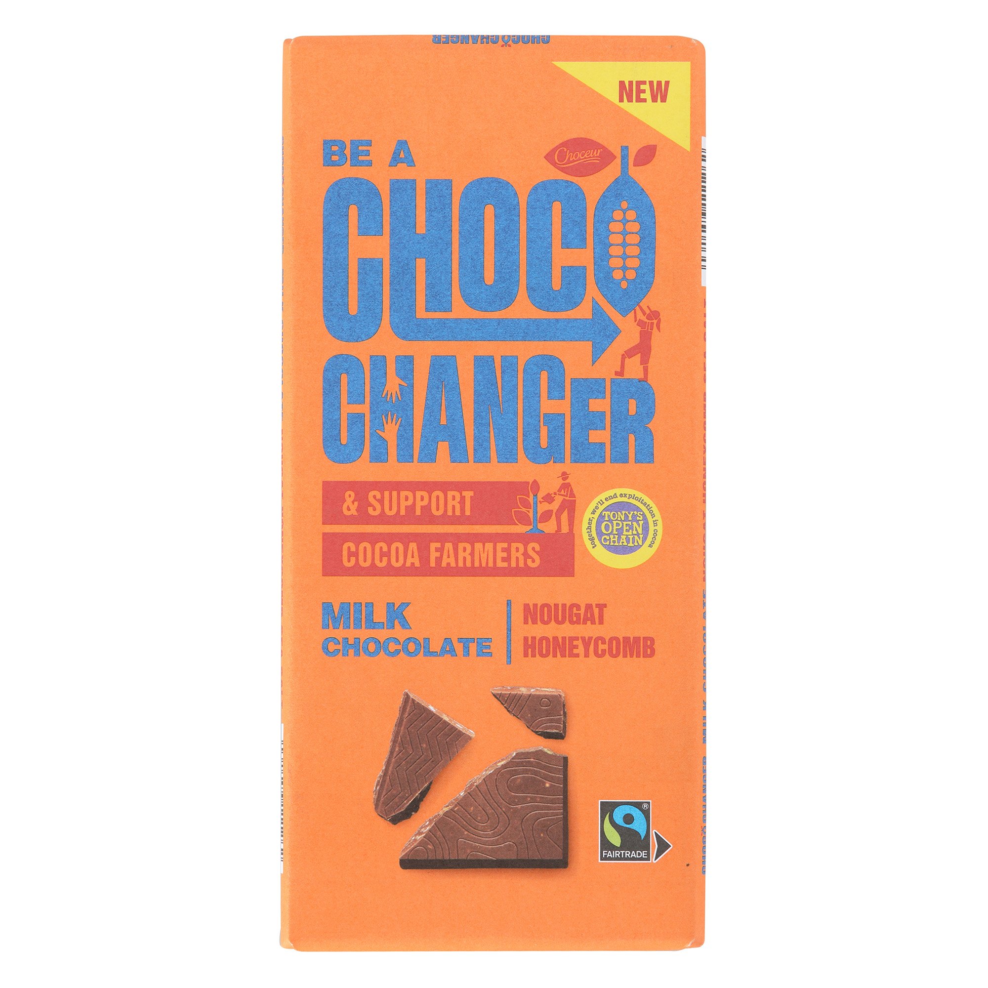【chocoページ】 CHOCEUR Fairtrade-Schokolade Choco Changer, Nougat & Honeycomb