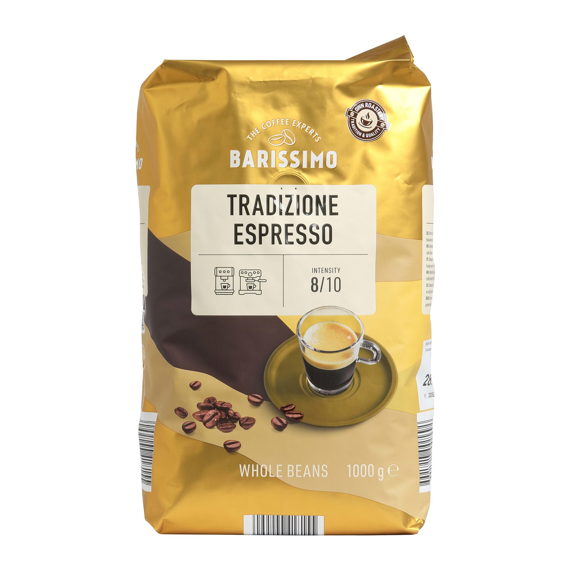 BARISSIMO Kaffee Espresso Tradizione, ganze Bohnen | ALDI-now