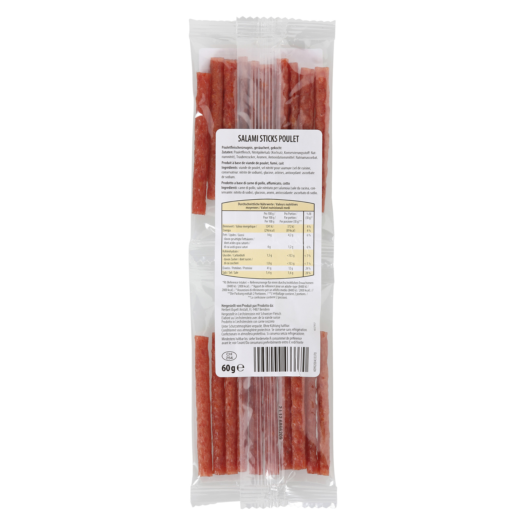 5,98€/100g) ShrimpTastic Pastinaken Sticks 50g / für
