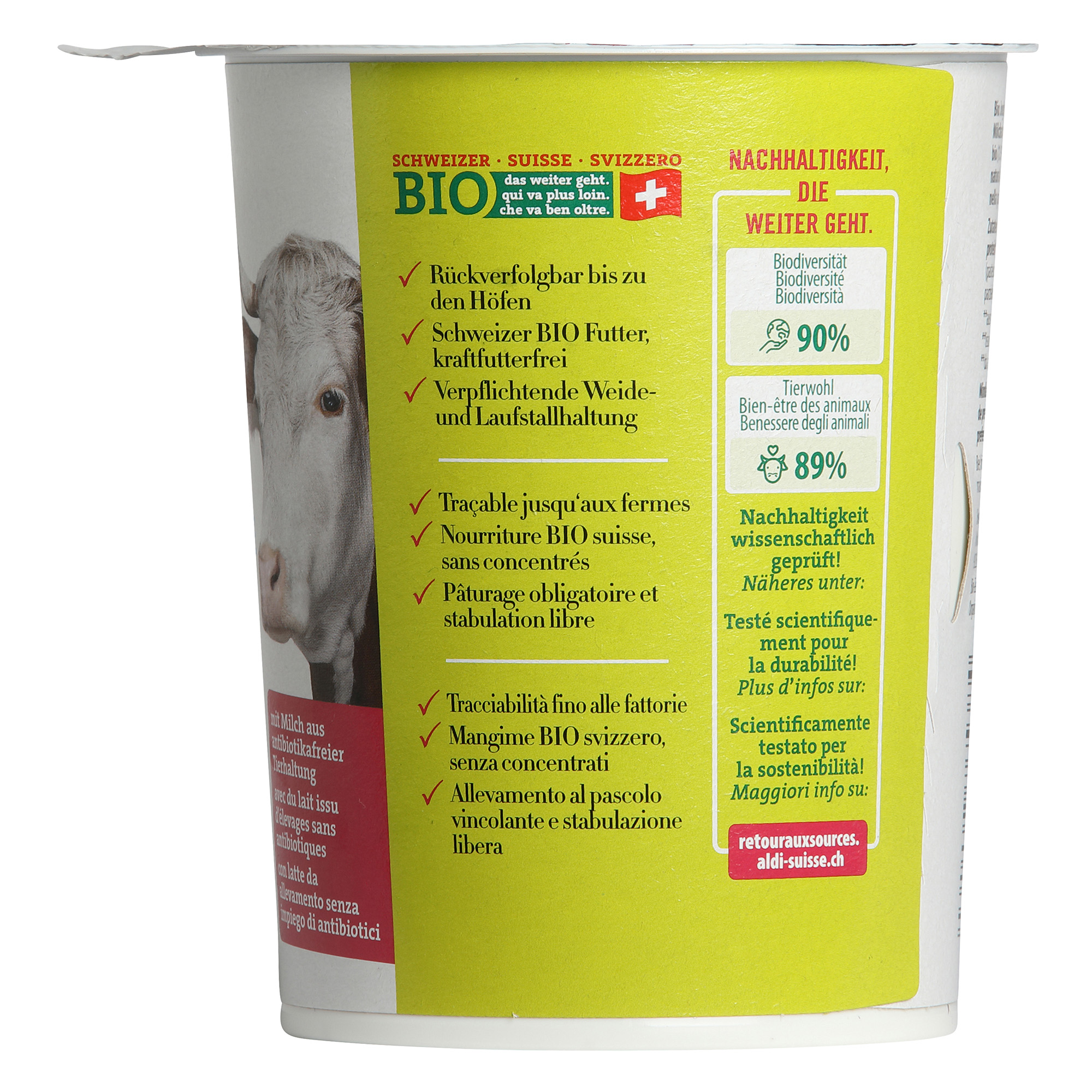RETOUR AUX SOURCES BIO Naturjoghurt, 1.5 % Fett | ALDI-now