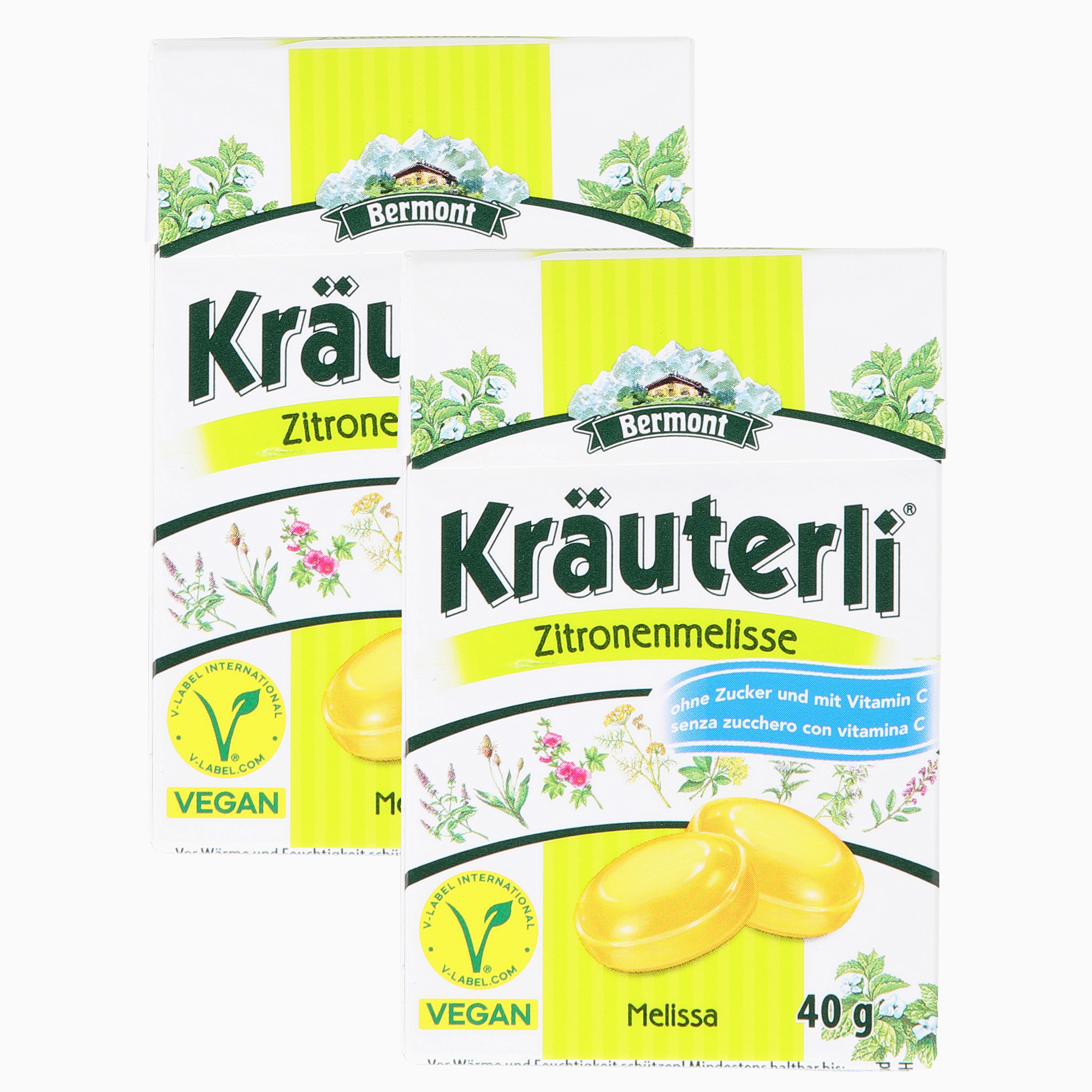 【Xmasセール】BONBONERO ND ver. BERMONT Bonbons Kräuterli 2er-Pack, Zitronenmelisse | ALDI-now