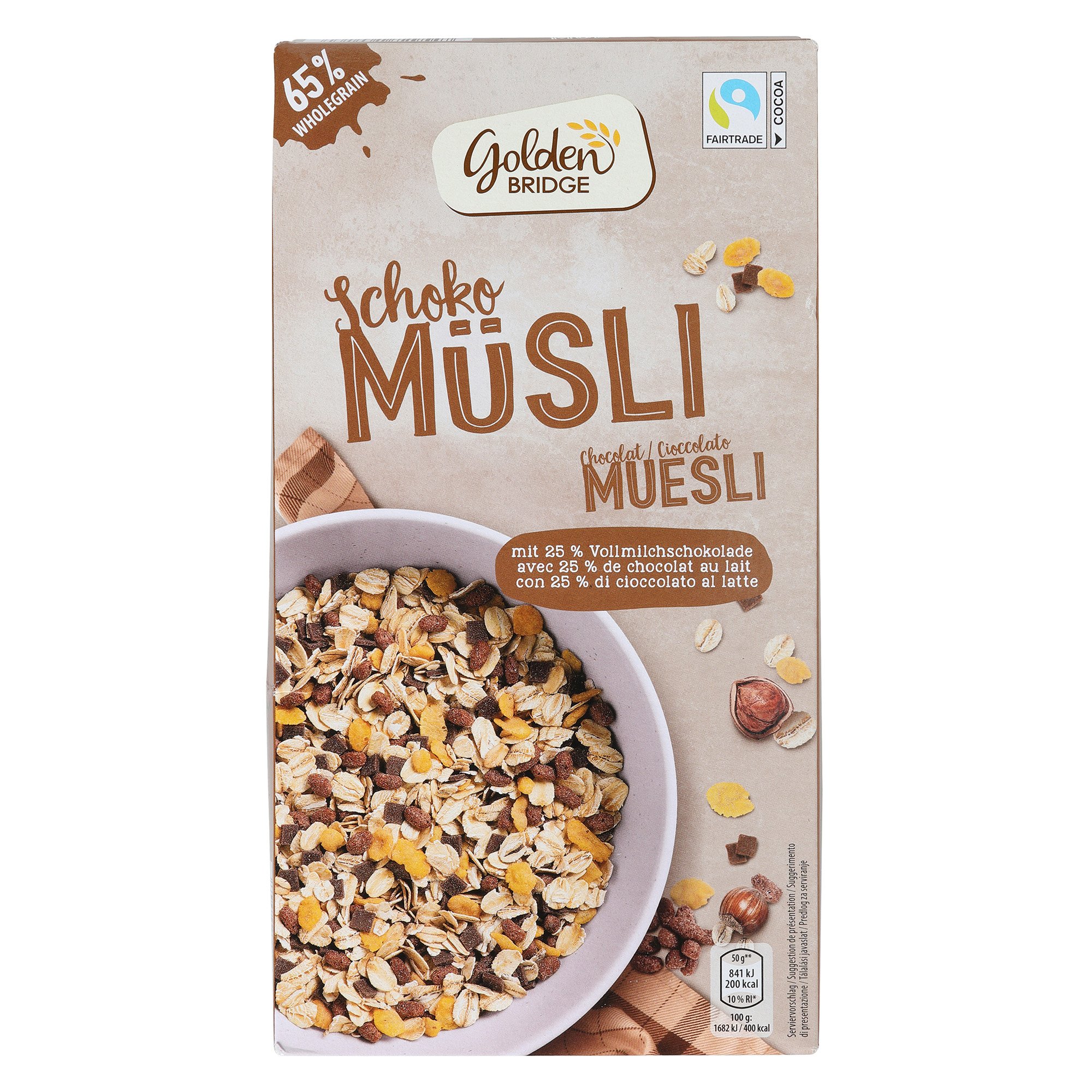GOLDEN BRIDGE M esli Schokolade ALDI now
