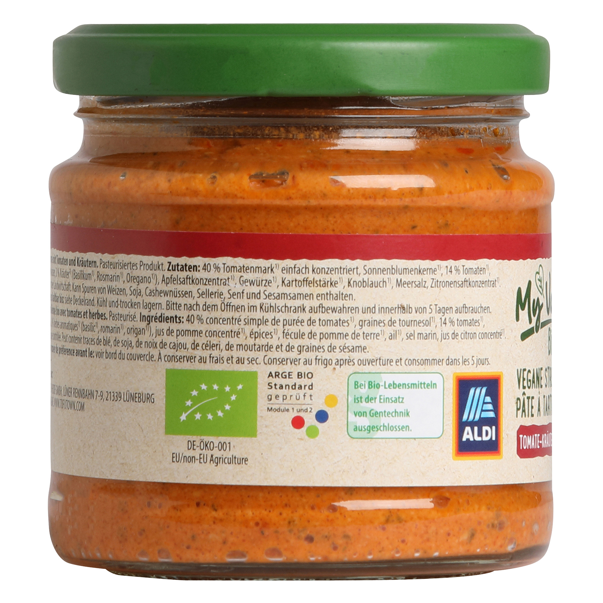 MY VAY BIO Vegane Streichcreme Tomate & Kräuter | ALDI-now MY VAY BIO Vegane Streichcreme Tomate & Kräuter | ALDI-now