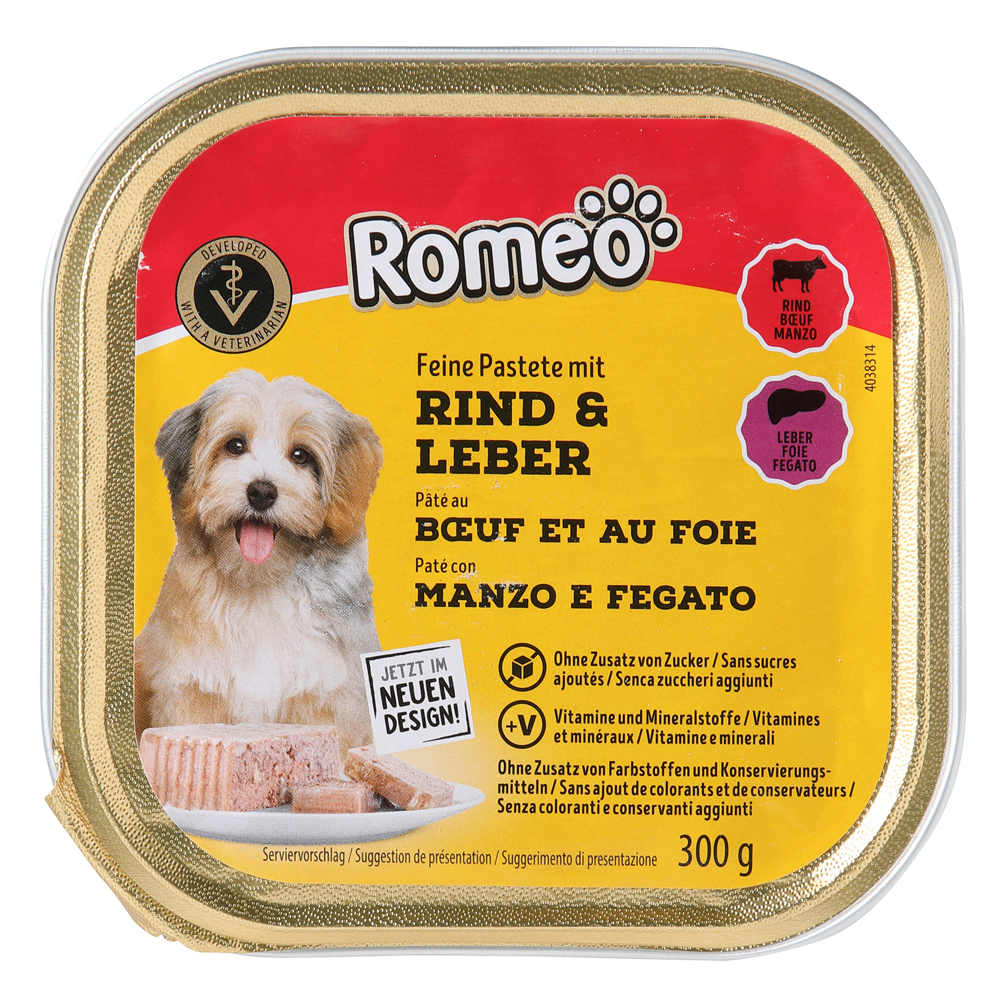 ROMEO CLASSIC Hundefutter, Pastete mit Rind und Leber | ALDI-now