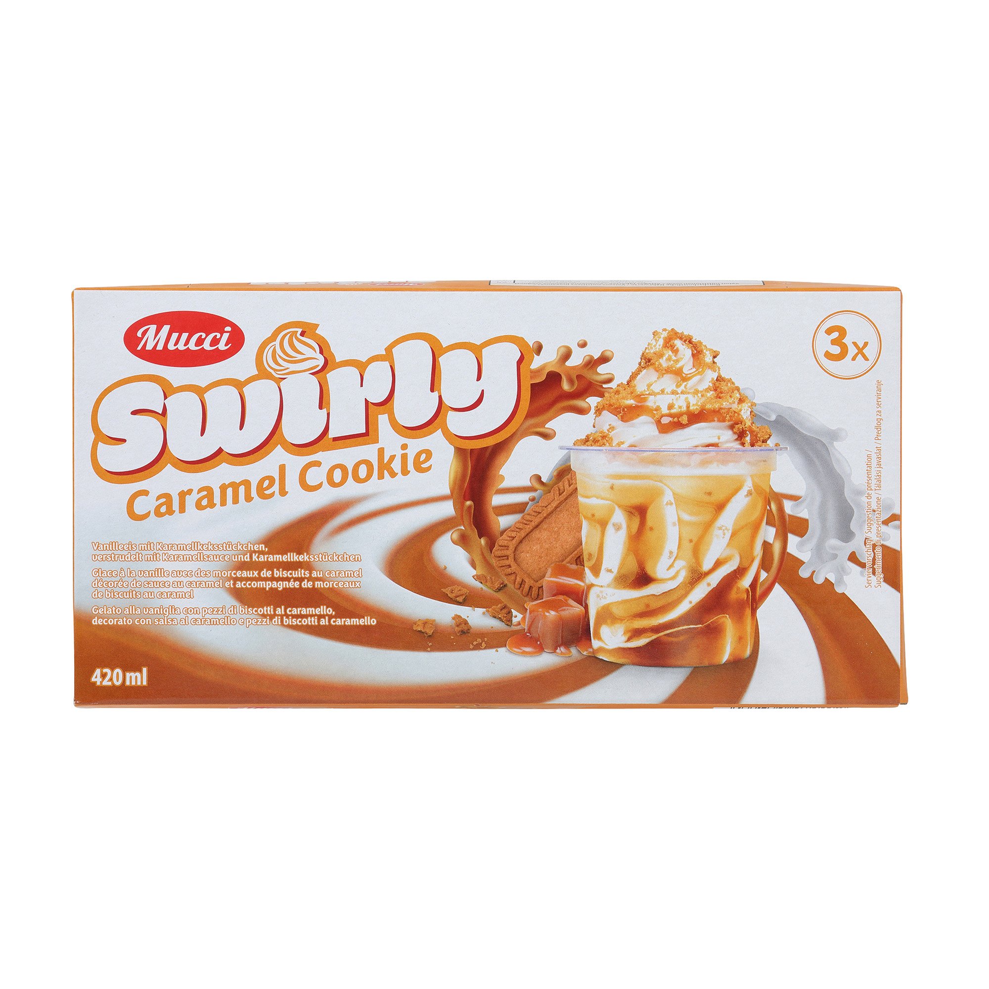 MUCCI Soft Ice Becher Swirly Caramel Cookie | ALDI-now