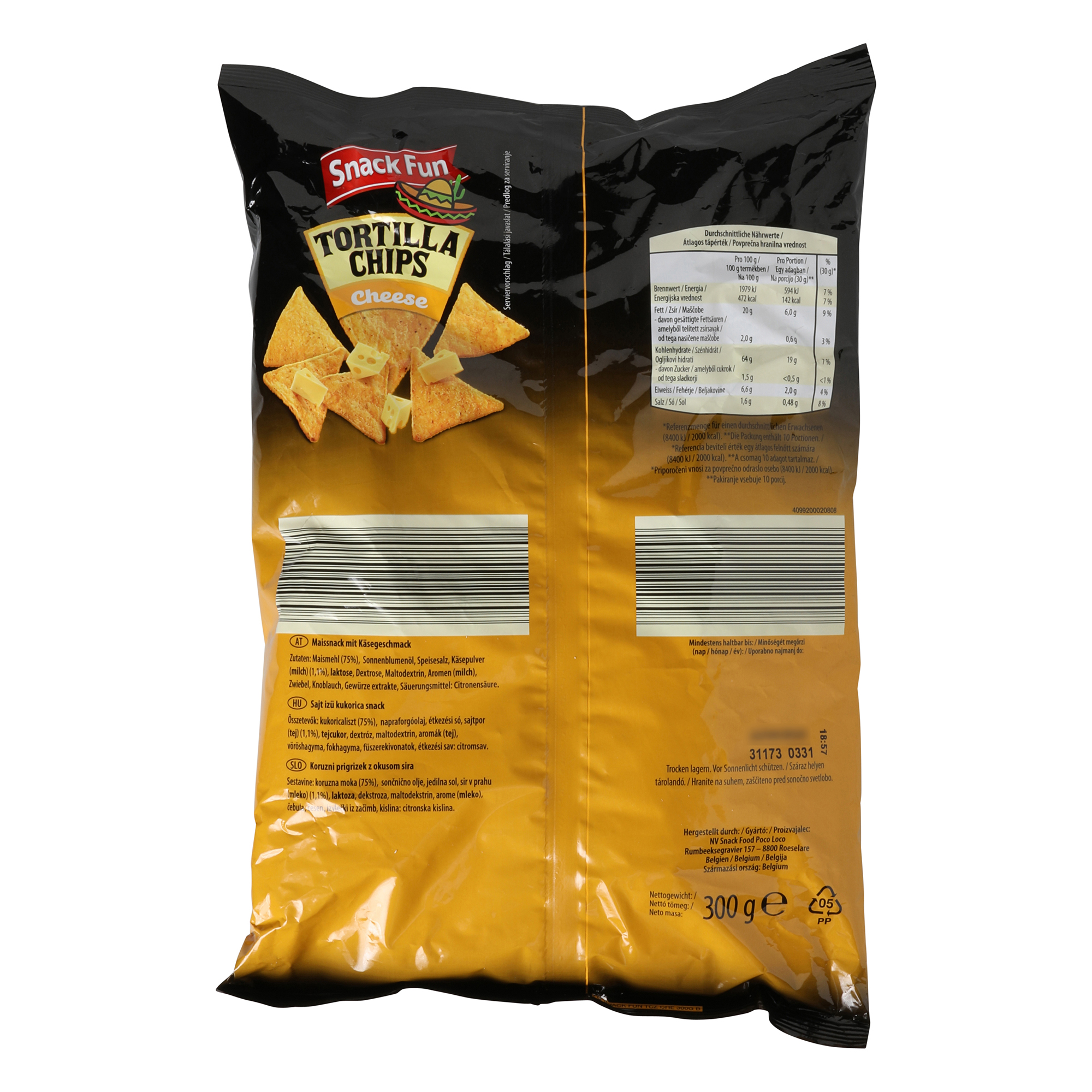 SNACK FUN Tortilla Chips, Cheese ALDInow
