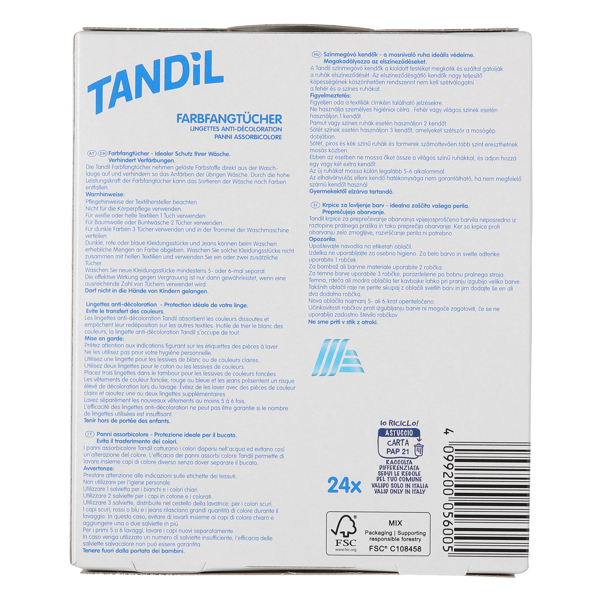TANDIL Lingettes anti-décoloration