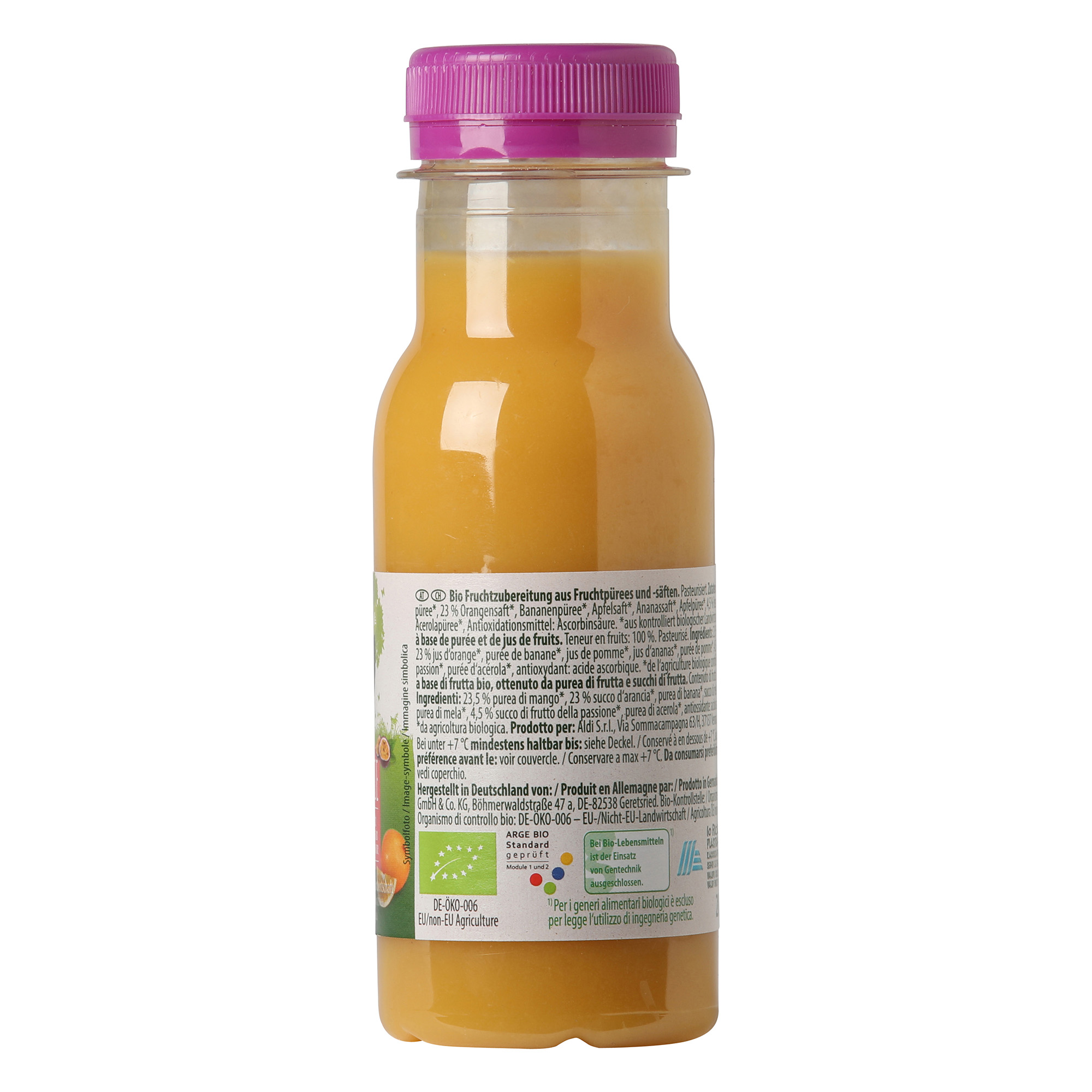 BIO NATURA Smoothie, Mango-Orange-Passionsfrucht 200ml | ALDI-now