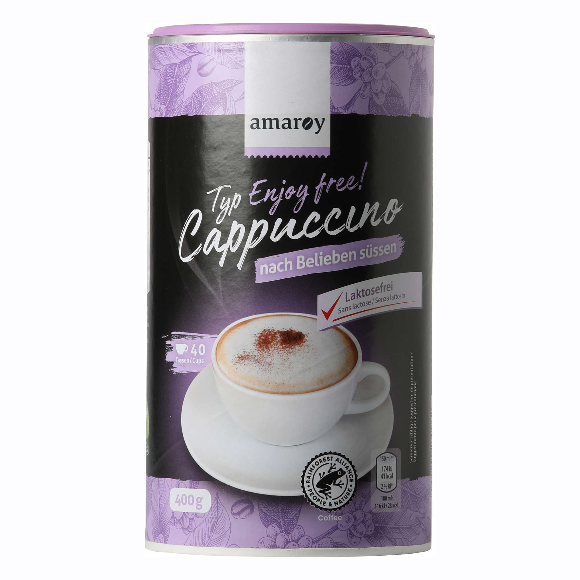 AMAROY Caffè solubile cappuccino, senza lattosio
