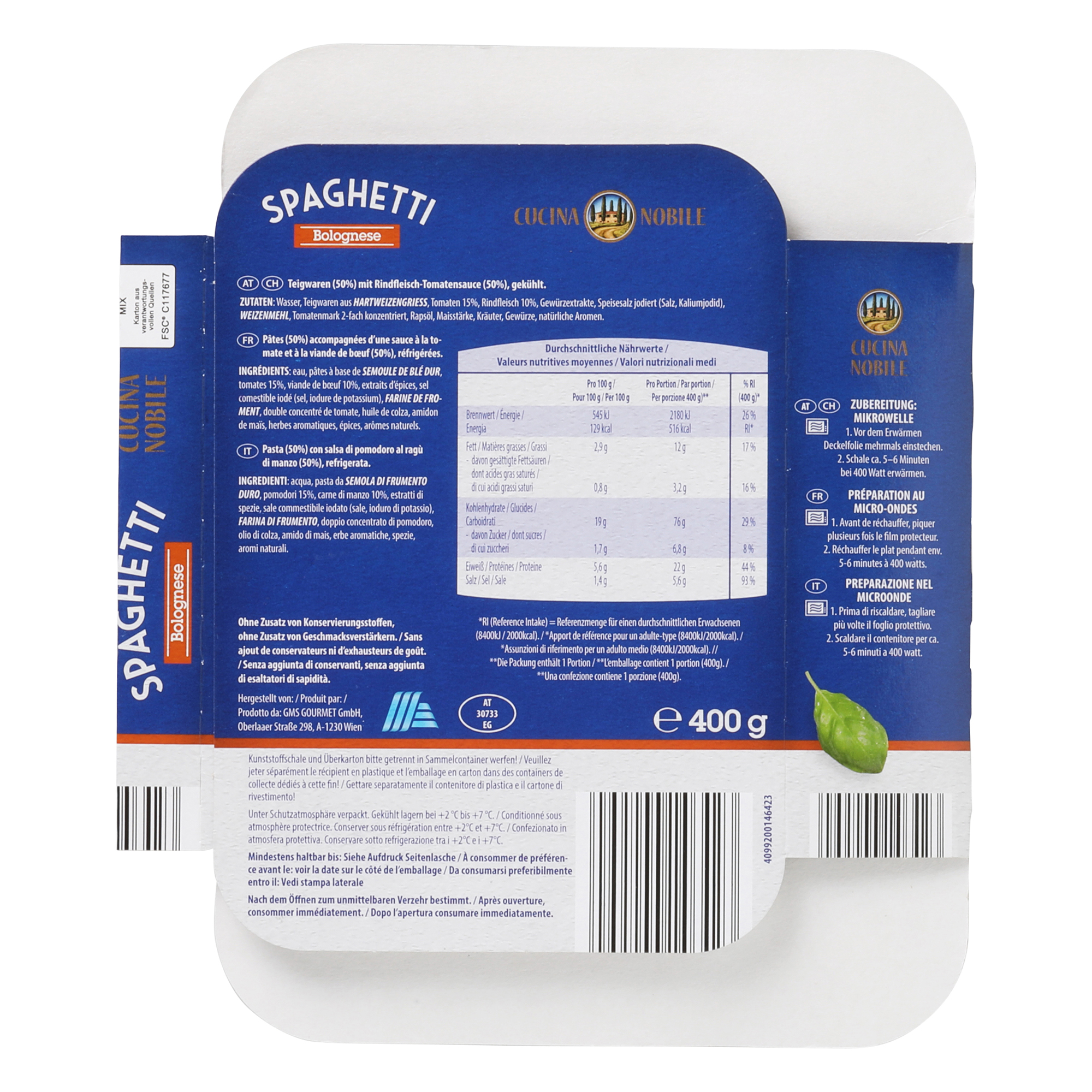 CUCINA NOBILE Spaghetti Bolognese ALDInow
