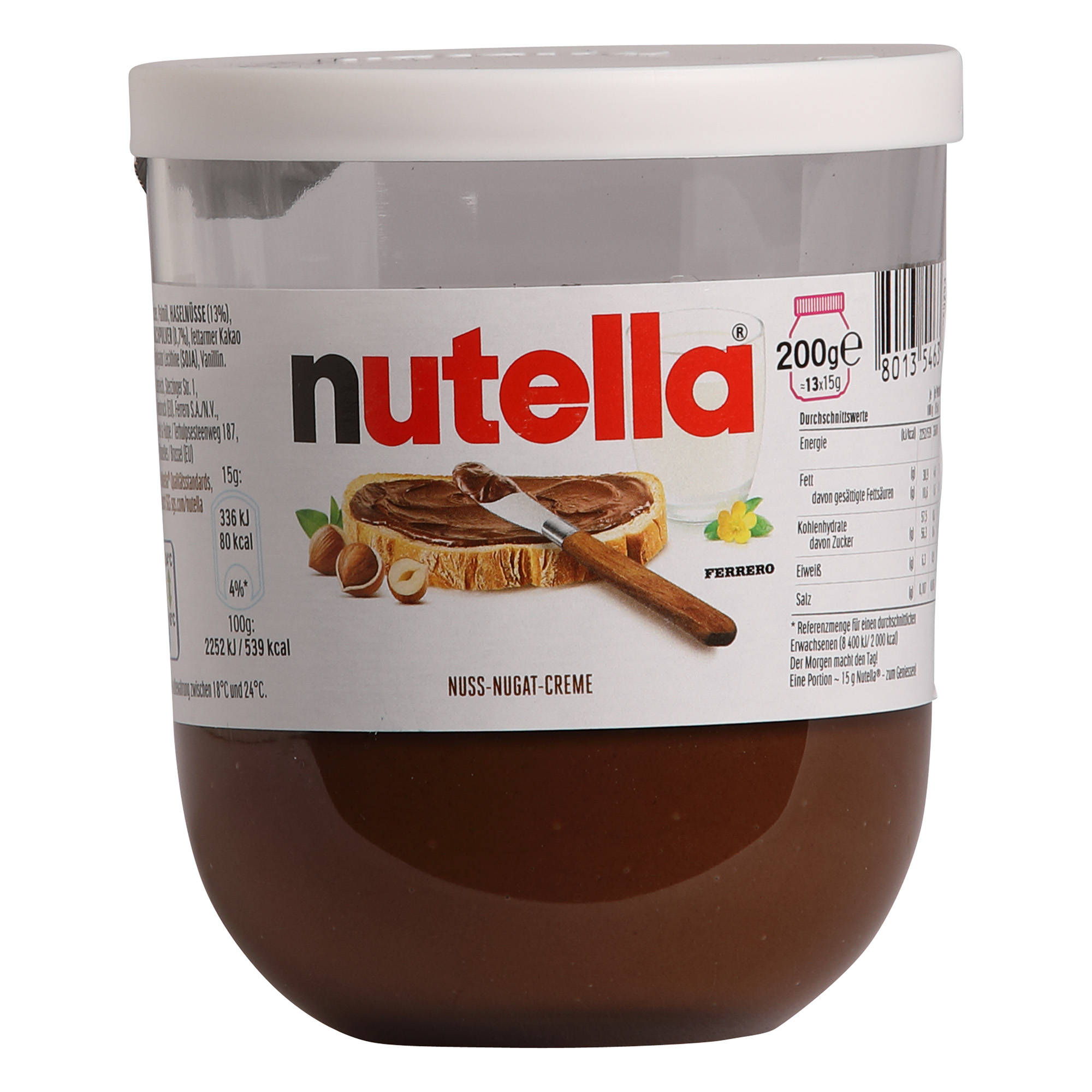 Nutella chocolat à tartiner aux noisettes 200 g