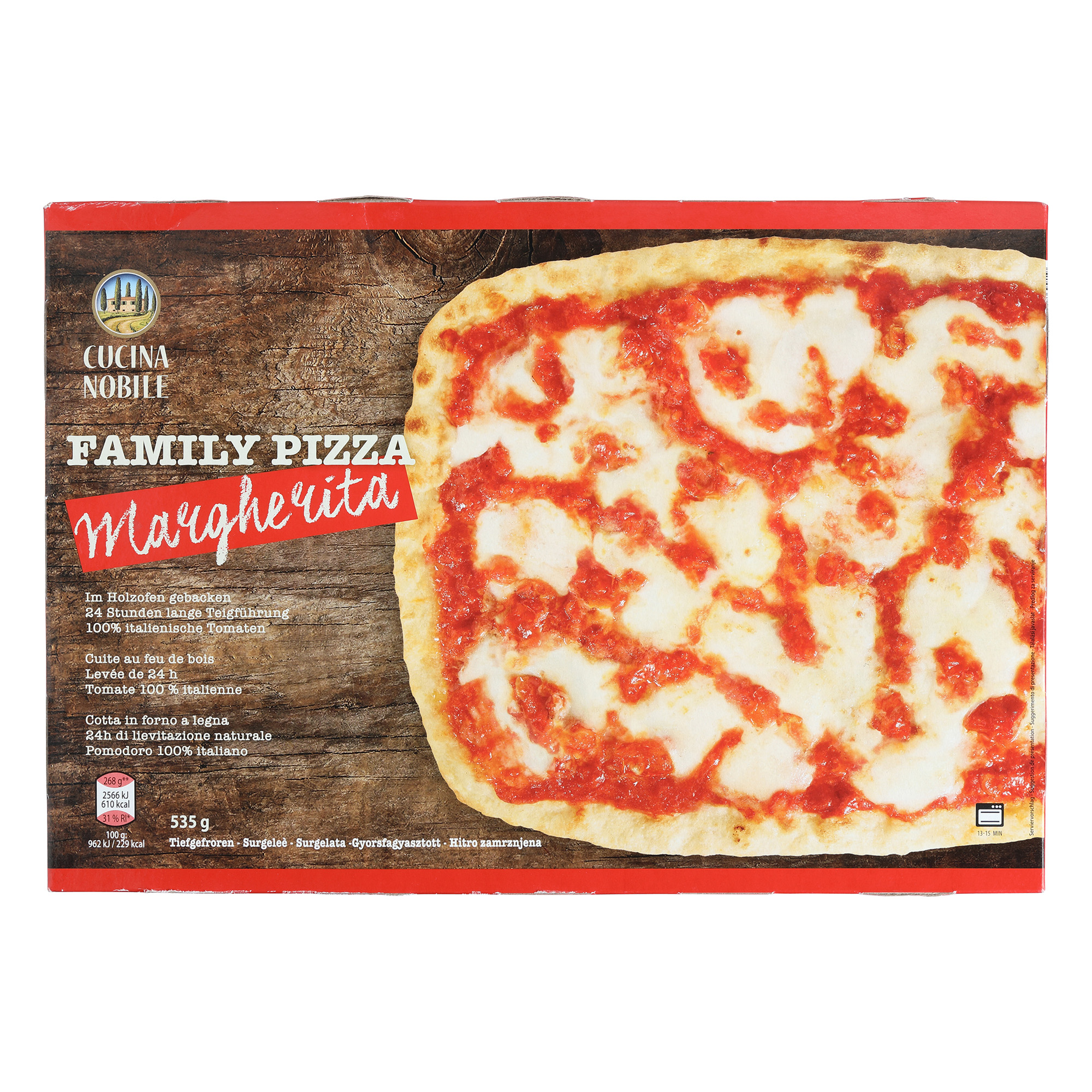 CUCINA NOBILE Family Pizza Margherita 535g ALDInow
