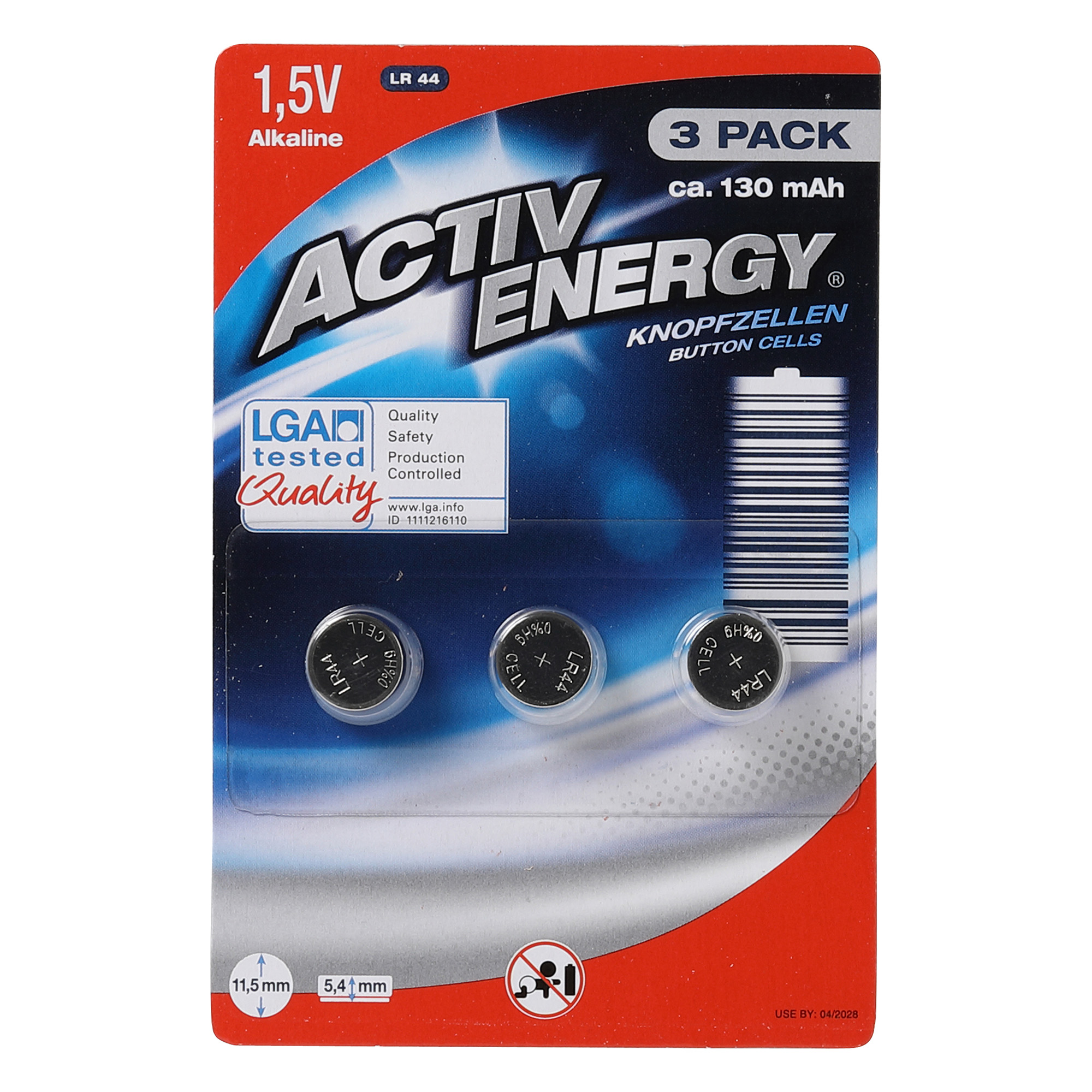 ACTIV ENERGY Piles bouton, LR44