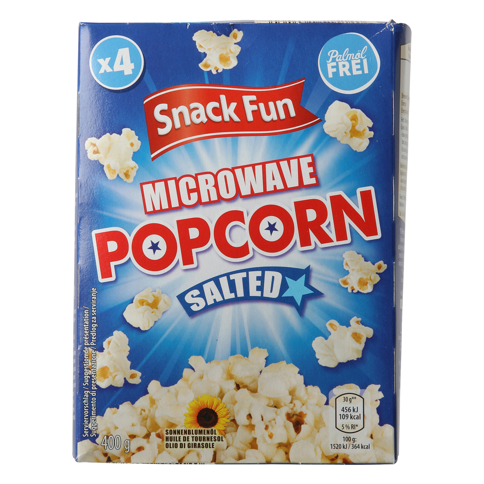 SNACK FUN Popcorn per microonde, salate