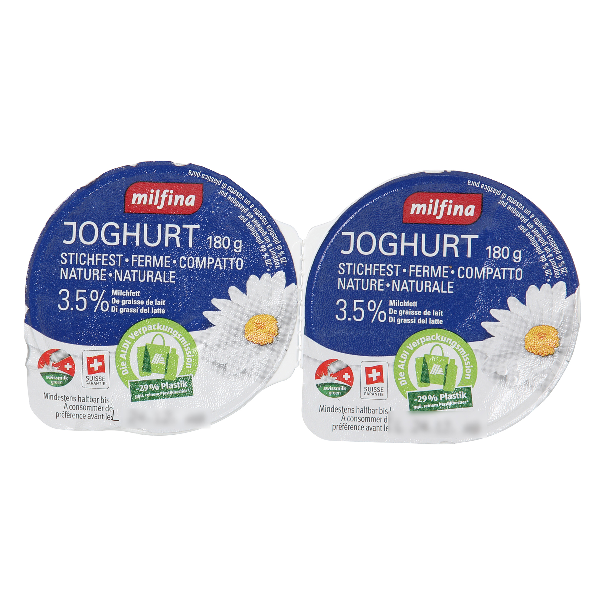 MILFINA, Yogurt per bambini «Joghurtspass», fragola, confezione da 2