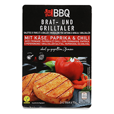 BBQ Brat- und Grillkäsetaler, Paprika -Chili