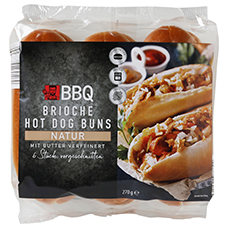 BBQ Brioche Hot Dog Brot