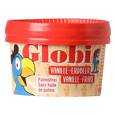 GLOBI Glace-Becher Vanille-Erdbeere 