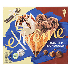 FRISCO Cornets Extrême, Vanille & Chocolat