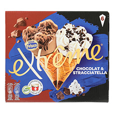 FRISCO Cornets Extrême, Chocolat & Stracciatella