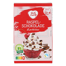 BACK FAMILY Raspelschokolade, Zartbitter