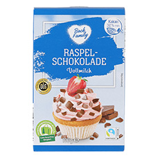 BACK FAMILY Raspelschokolade, Vollmilch