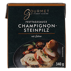 GOURMET Festtagssauce, Champignon-Steinpilzen