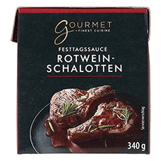 GOURMET Festtagssauce, Rotwein-Schalotten