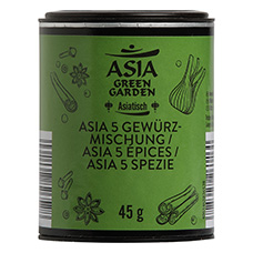 ASIA GREEN GARDEN Mélanges d'épices asiatiques, 5 épices