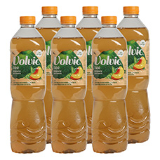 VOLVIC THE Tè freddo alla pesca, confezione da 4