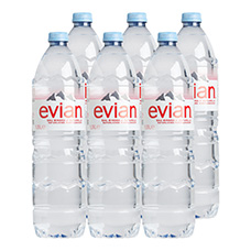 EVIAN Mineralwasser ohne Kohlensäure, 6er-Pack