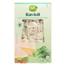BIO Teigwaren gefüllt, Käse & Spinat