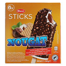 MUCCI Bâtonnets glacés nougat