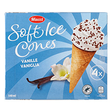 MUCCI  Cônes de glace, vanille