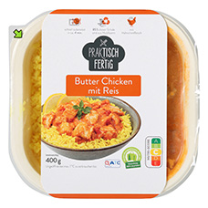 PRAKTISCH FERTIG Fertiggericht, Butter Chicken