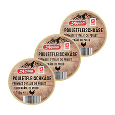 ALPINA Fleischkäse mit Poulet, 3er-Pack