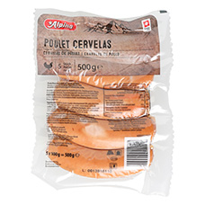 ALPINA Cervelas de volaille, pack de 5