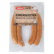 ALPINA Saucisses de porc, pack de 4