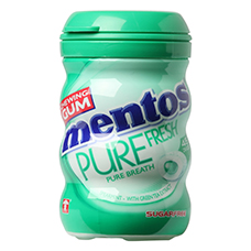 MENTOS Pure Bottle Kaugummi, Fresh Spearmint