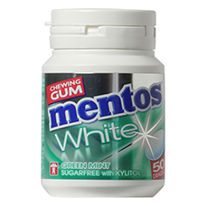 MENTOS Kaugummi White Gum, Green Mint