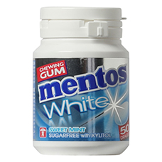 MENTOS Kaugummi White Gum, Sweet Mint