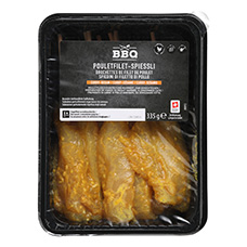 BBQ Pouletfilet-Spiessli, Curry-Sesam