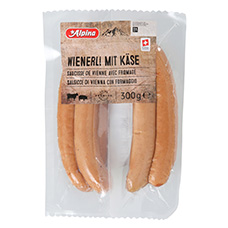ALPINA Saucisses viennoises au fromage, pack de 6