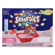 NESTLÉ Joghurt Smarties Erdbeere, 2er-Pack