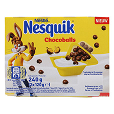 NESTLÉ Joghurt Nesquik Chocoballs, 2er-Pack