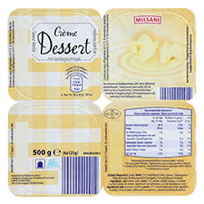 MILSANI Dessert-Creme, Vanille 4er-Pack